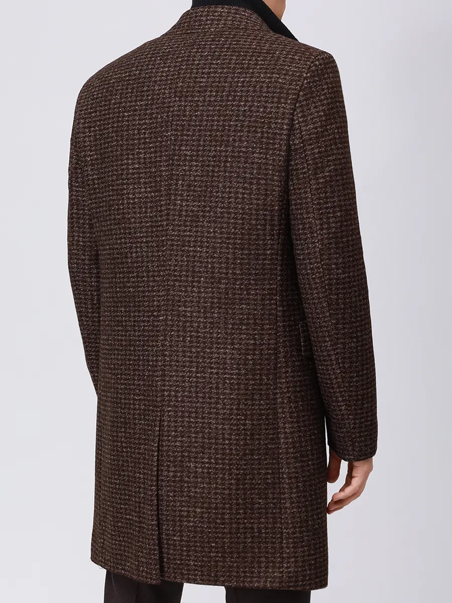 Пальто однобортное BOSS 50551612/202 Коричневый  Фото 3