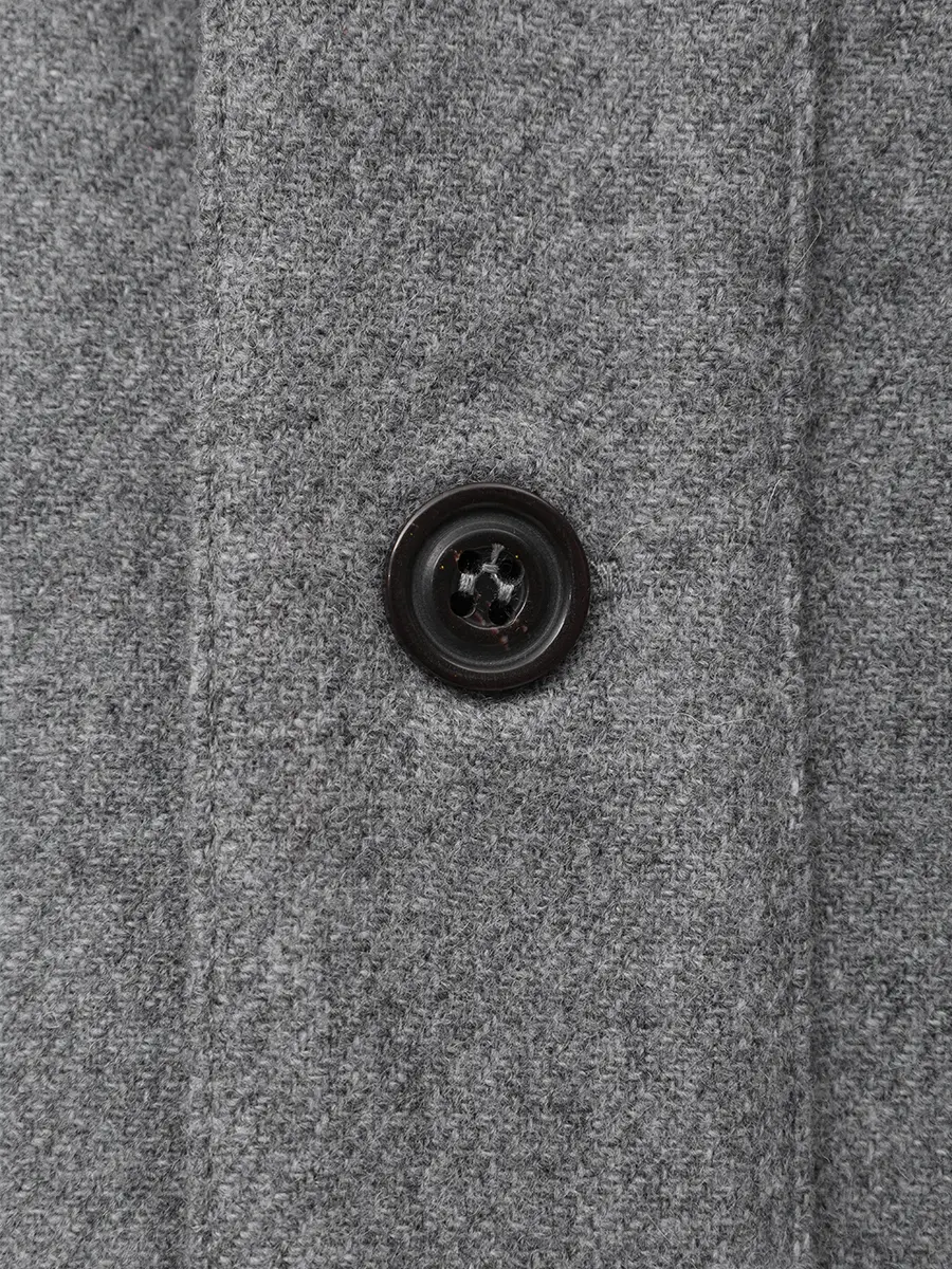 

Рубашка из шерсти и кашемира, Серый, 15313345/067