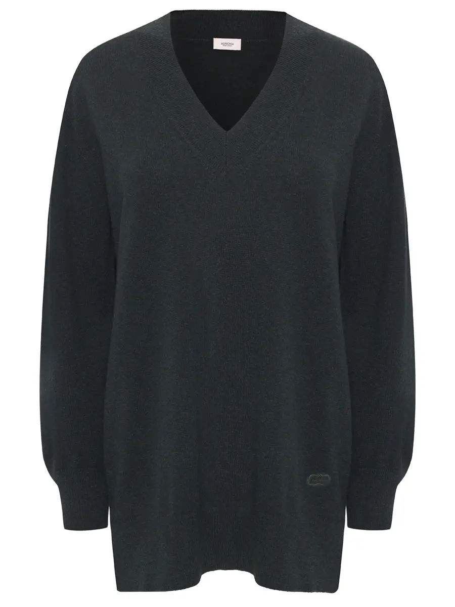Пуловер кашемировый AGNONA K008018U-4K120NU-E79 Зеленый 