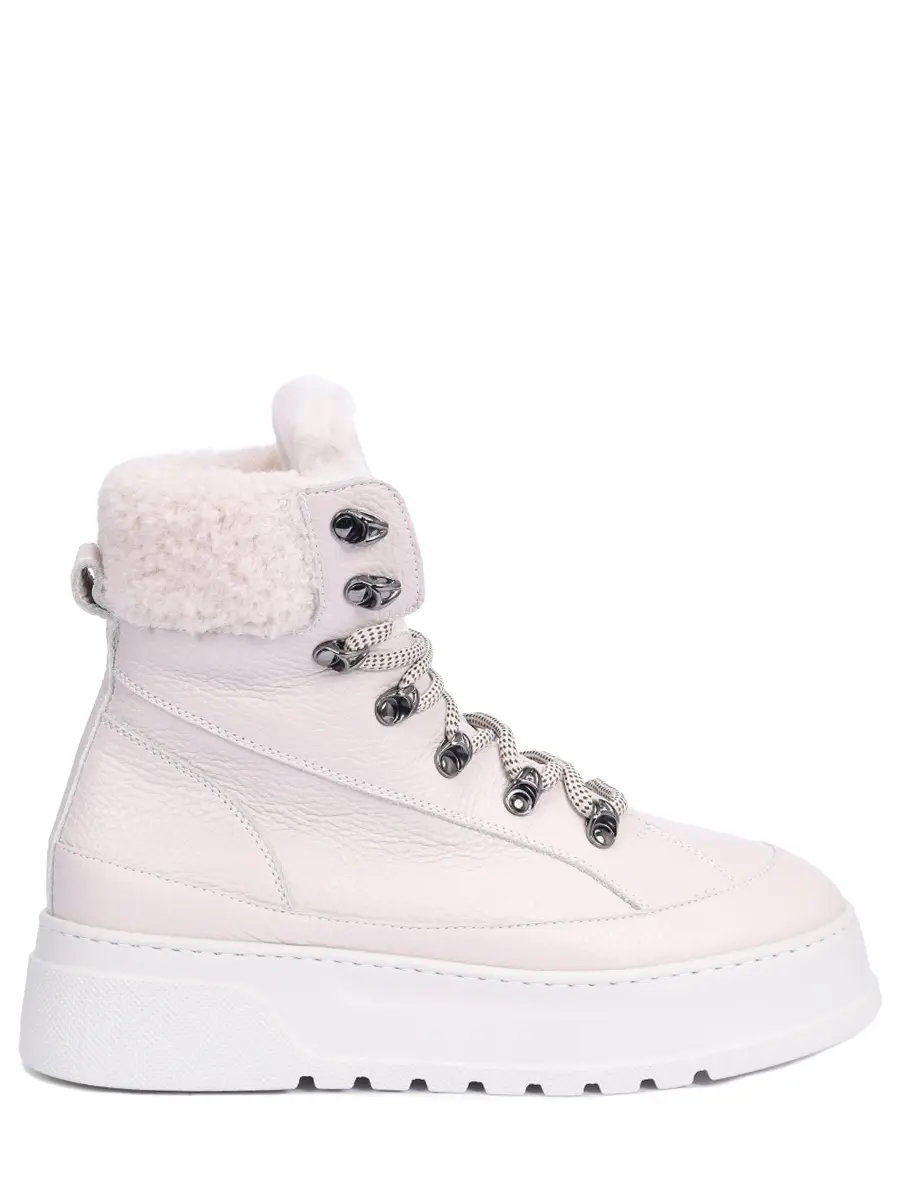 

Кеды кожаные на меху, Бежевый, S-402 Светло-