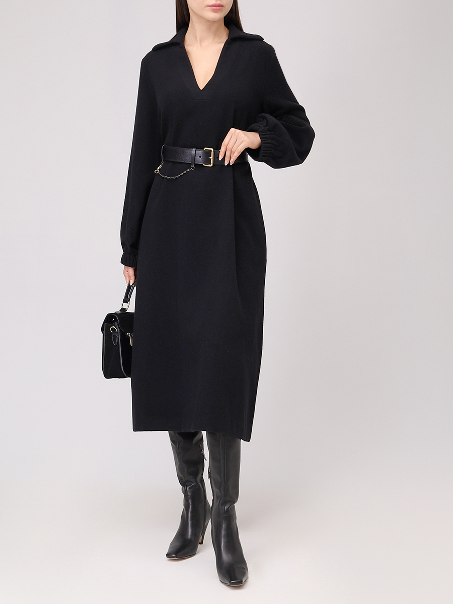 Платье шерстяное ANTONELLI FIRENZE P6496-898C-999 Черный  Фото 2