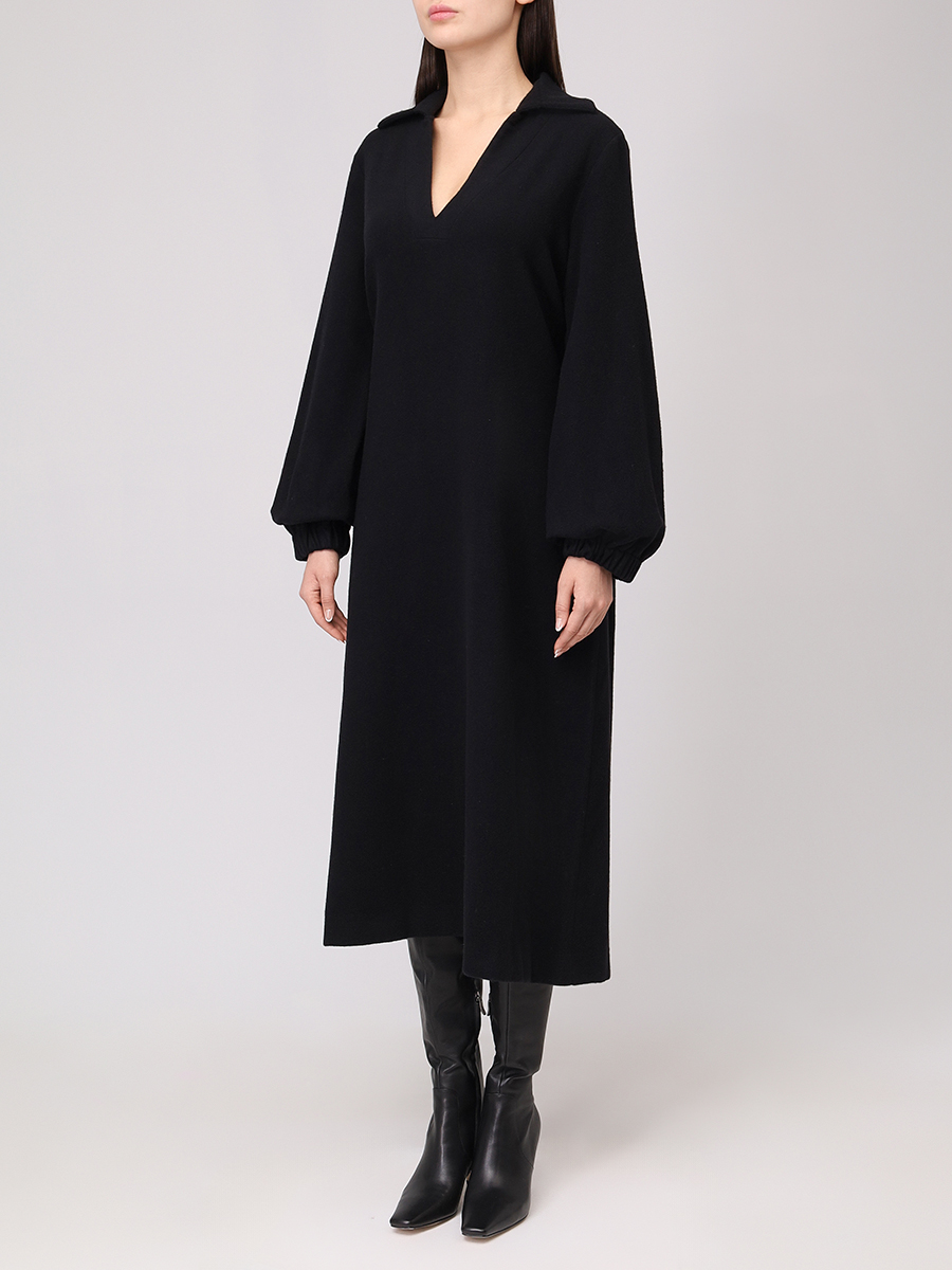 Платье шерстяное ANTONELLI FIRENZE P6496-898C-999 Черный  Фото 4