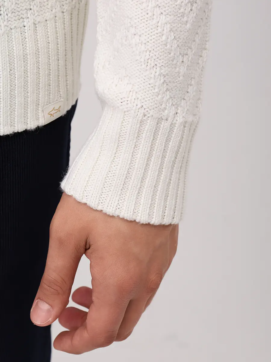 Свитер шерстяной PAUL & SHARK 15311017/010 Белый  Фото 5