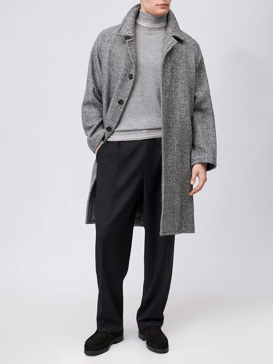 

Пальто шерстяное, Серый, 57512/1/7494