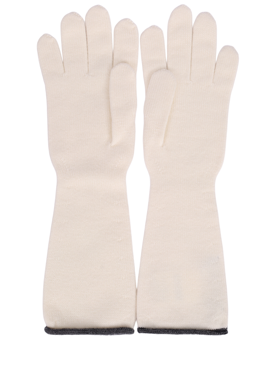 Перчатки из шерсти и кашемира FREE AGE W26.GL009.2030.101 Белый  Фото 2