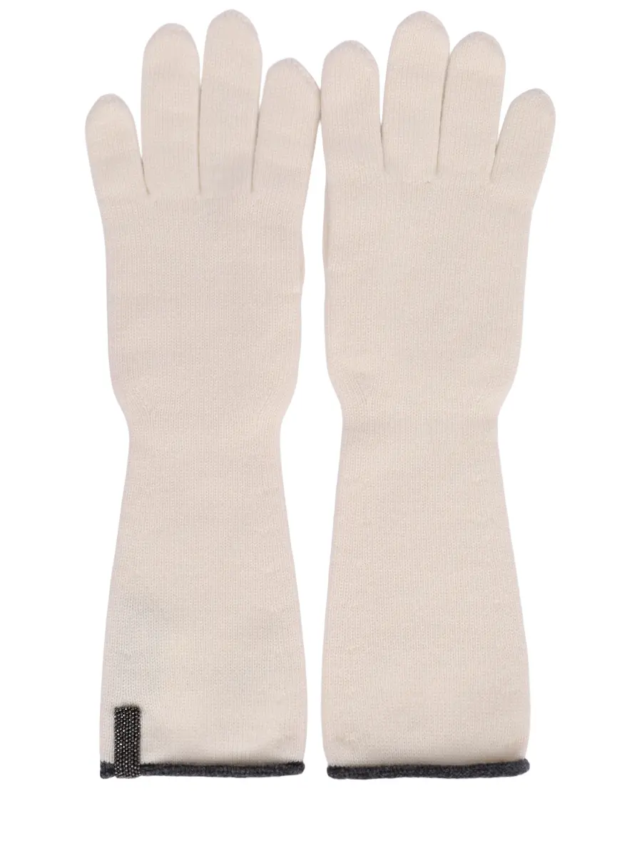 Перчатки из шерсти и кашемира FREE AGE W26.GL009.2030.101 Белый 