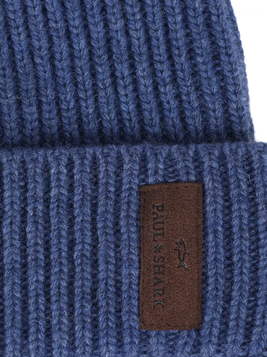 Шапка шерстяная PAUL & SHARK 14317151/420 Голубой  Фото 3