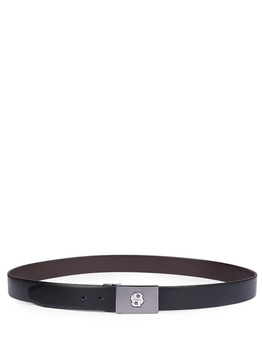 

Ремень двусторонний кожаный, Коричневый, 50553335/002