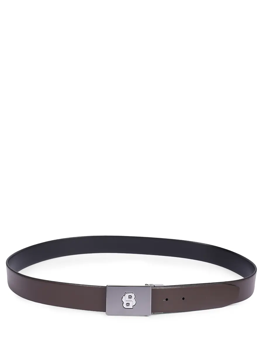 Ремень двусторонний кожаный BOSS 50553335/002 Коричневый  Фото 2