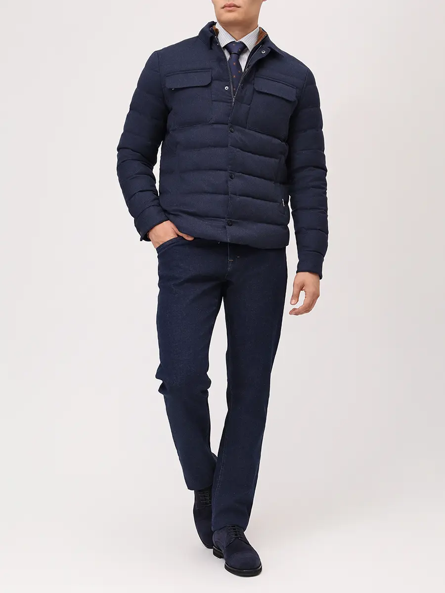 Пуховик шерстяной HETREGO 8P513 F 25W016 NGM HADIEN Синий  Фото 2