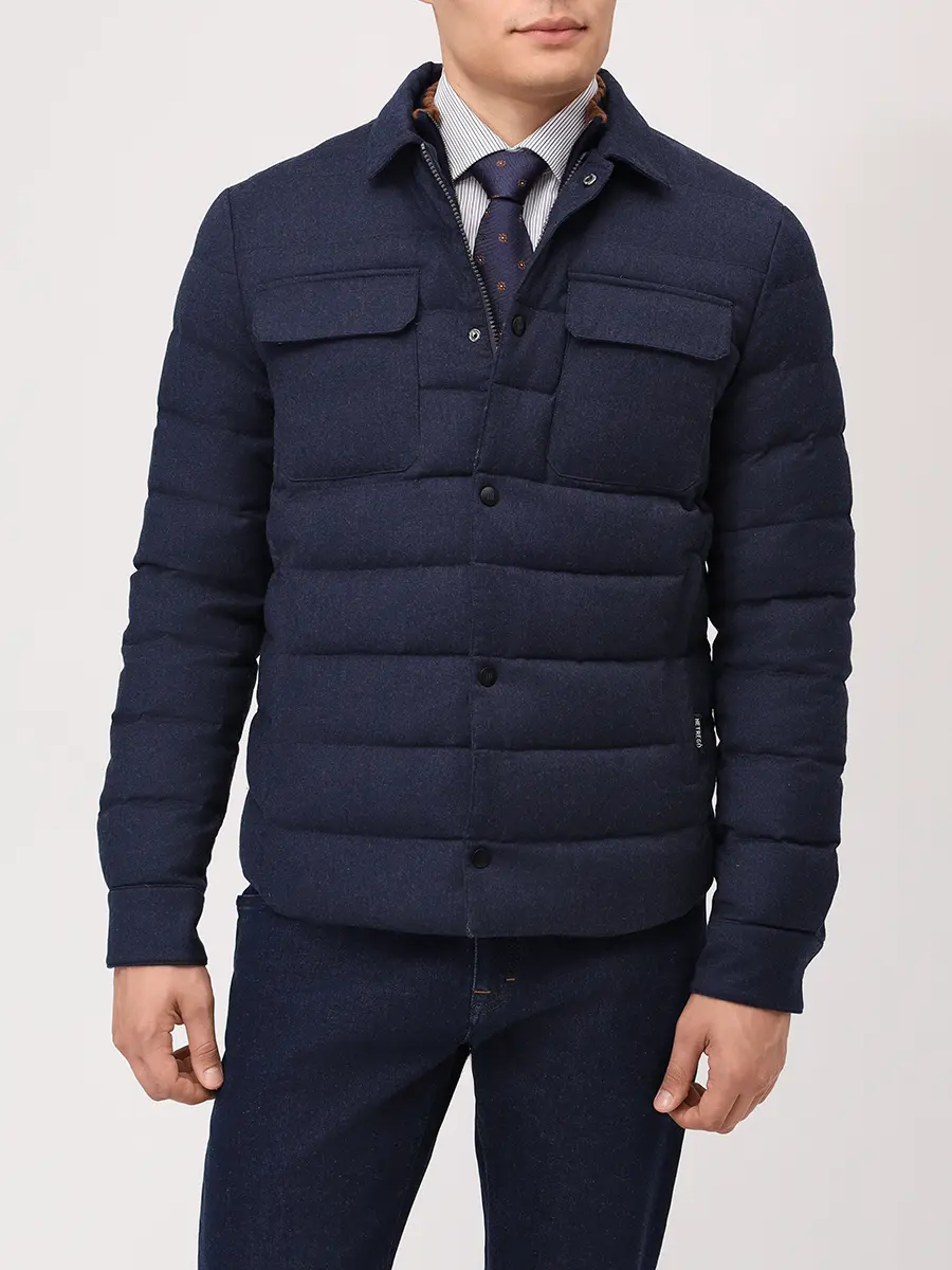 Пуховик шерстяной HETREGO 8P513 F 25W016 NGM HADIEN Синий  Фото 4