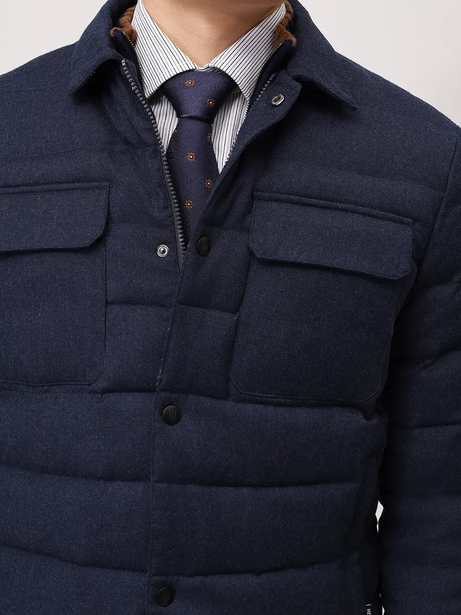 Пуховик шерстяной HETREGO 8P513 F 25W016 NGM HADIEN Синий  Фото 5