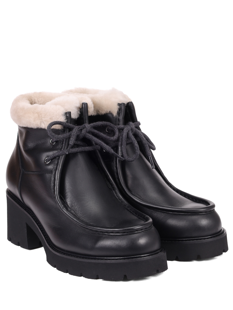 Ботинки кожаные на меху DOUCAL`S DD8812SWANUM214NN00 Черный  Фото 2