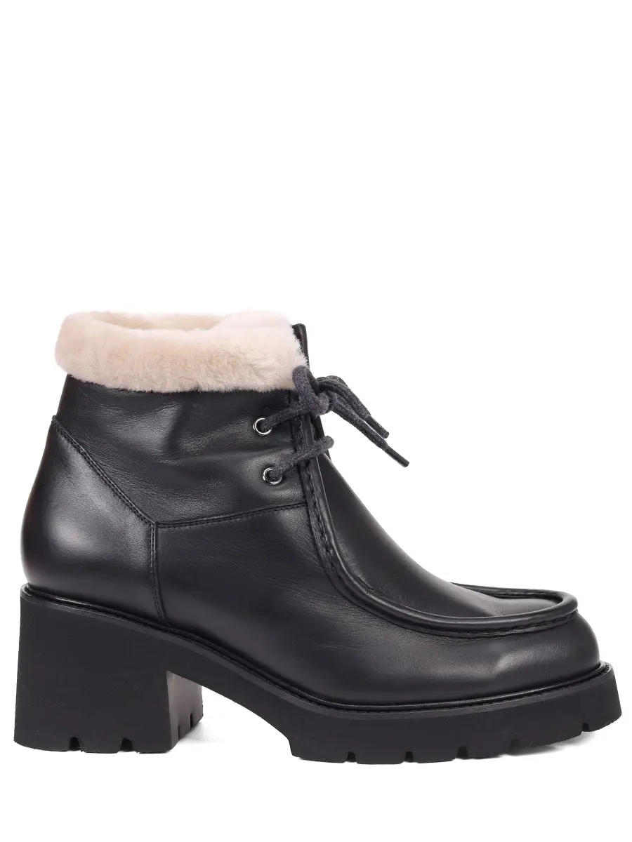 Ботинки кожаные на меху DOUCAL`S DD8812SWANUM214NN00 Черный 