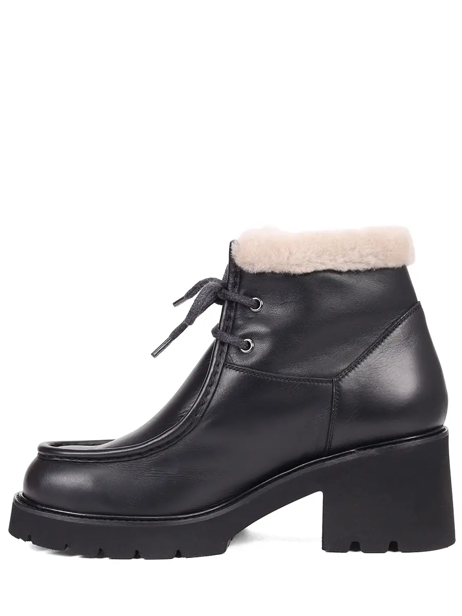 Ботинки кожаные на меху DOUCAL`S DD8812SWANUM214NN00 Черный  Фото 3