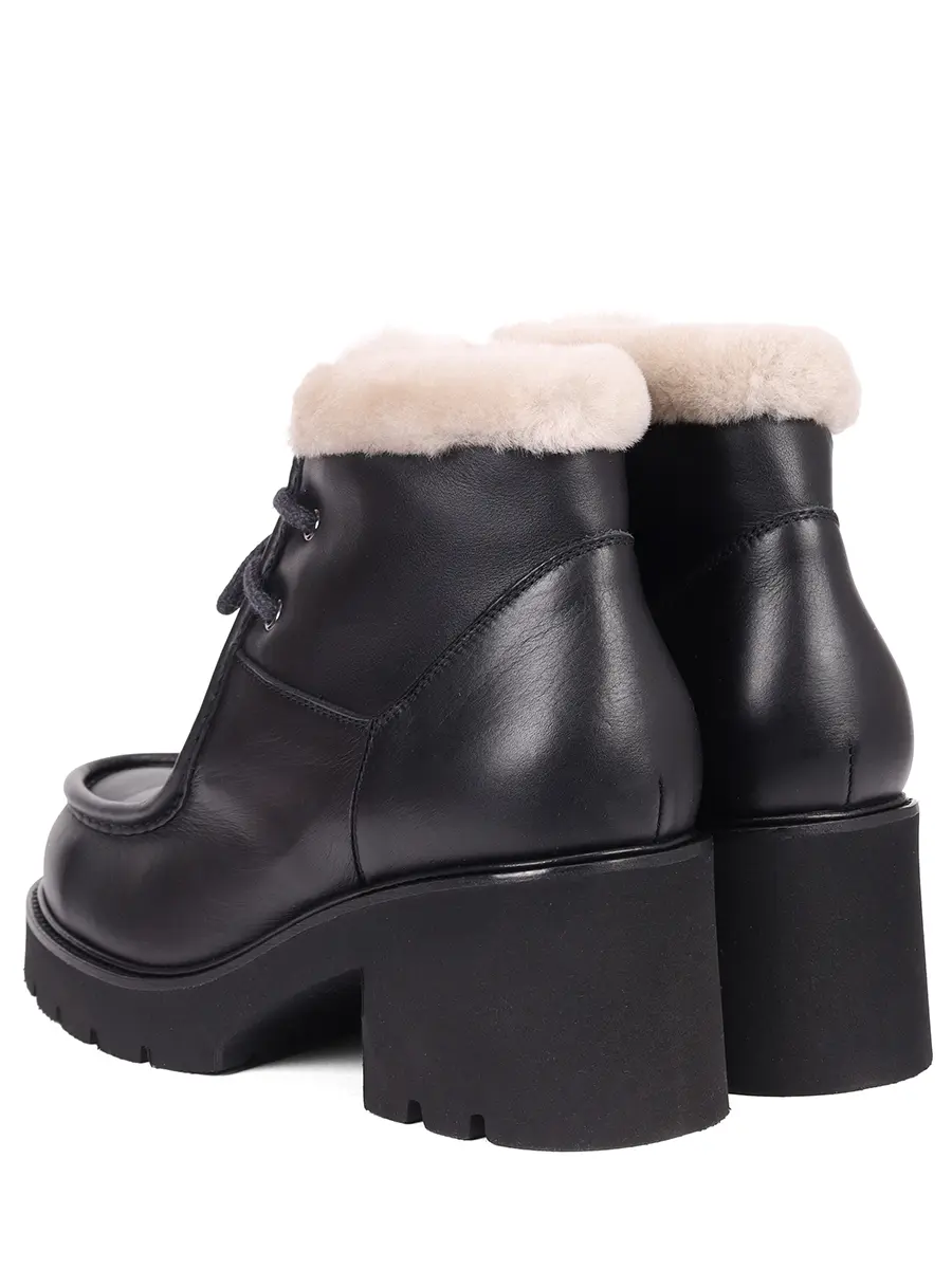 Ботинки кожаные на меху DOUCAL`S DD8812SWANUM214NN00 Черный  Фото 4