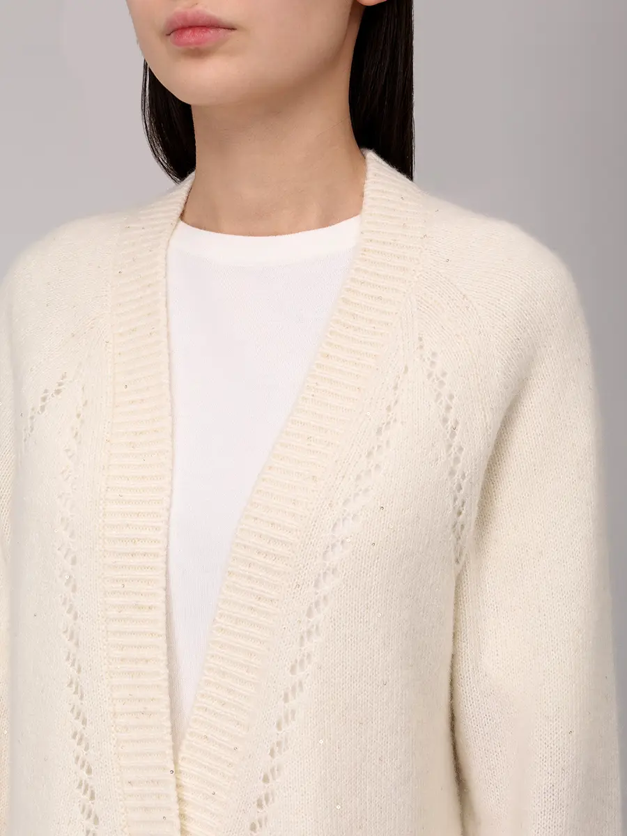 Кардиган кашемировый KITON D6070100130000 Белый  Фото 5