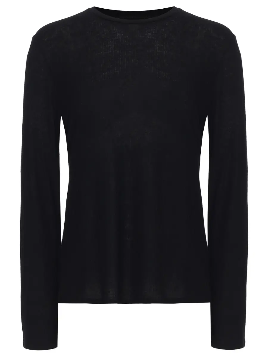 Лонгслив из вискозы и шерсти LOULOU DE SAISON ORTIGIA LDS Черный 