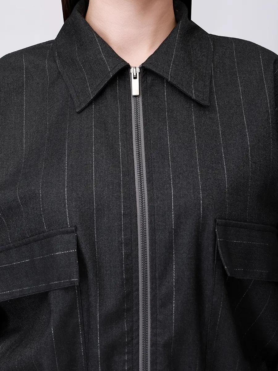 Куртка в полоску HINNOMINATE HMABW02296 Серый  Фото 5