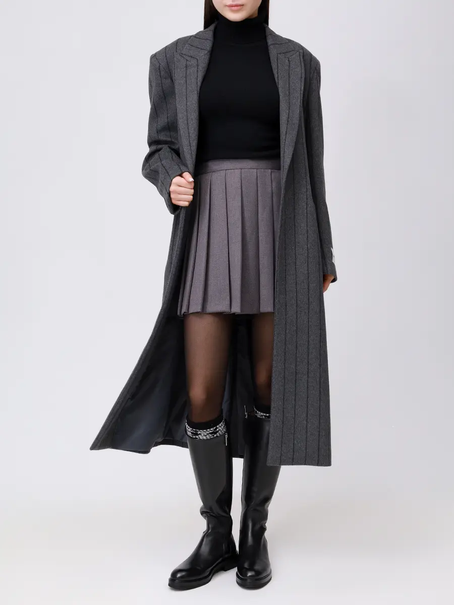 Юбка однотонная HINNOMINATE HMABW02226 Серый  Фото 2