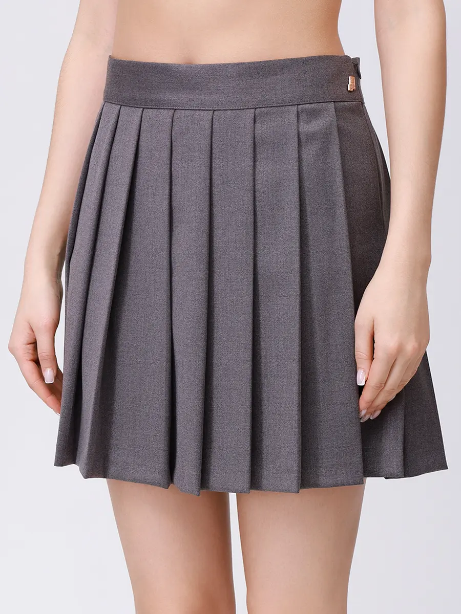 Юбка однотонная HINNOMINATE HMABW02226 Серый  Фото 4