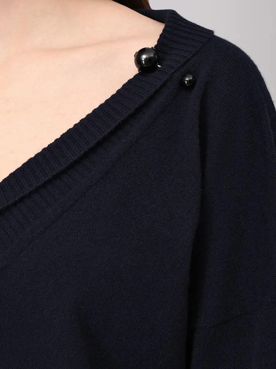 Пуловер кашемировый ALBERTA FERRETTI A090666050290 Синий  Фото 5