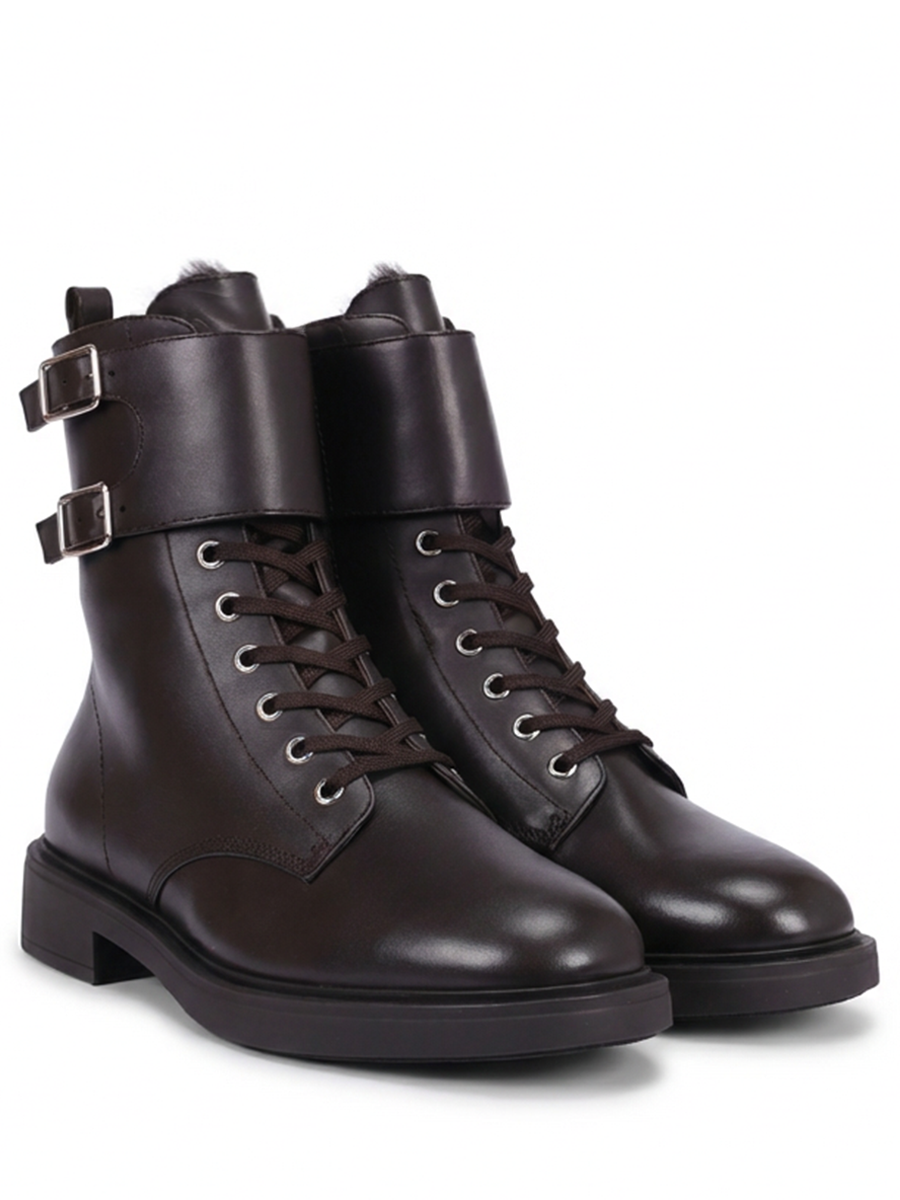 Ботинки кожаные на меху GIANVITO ROSSI