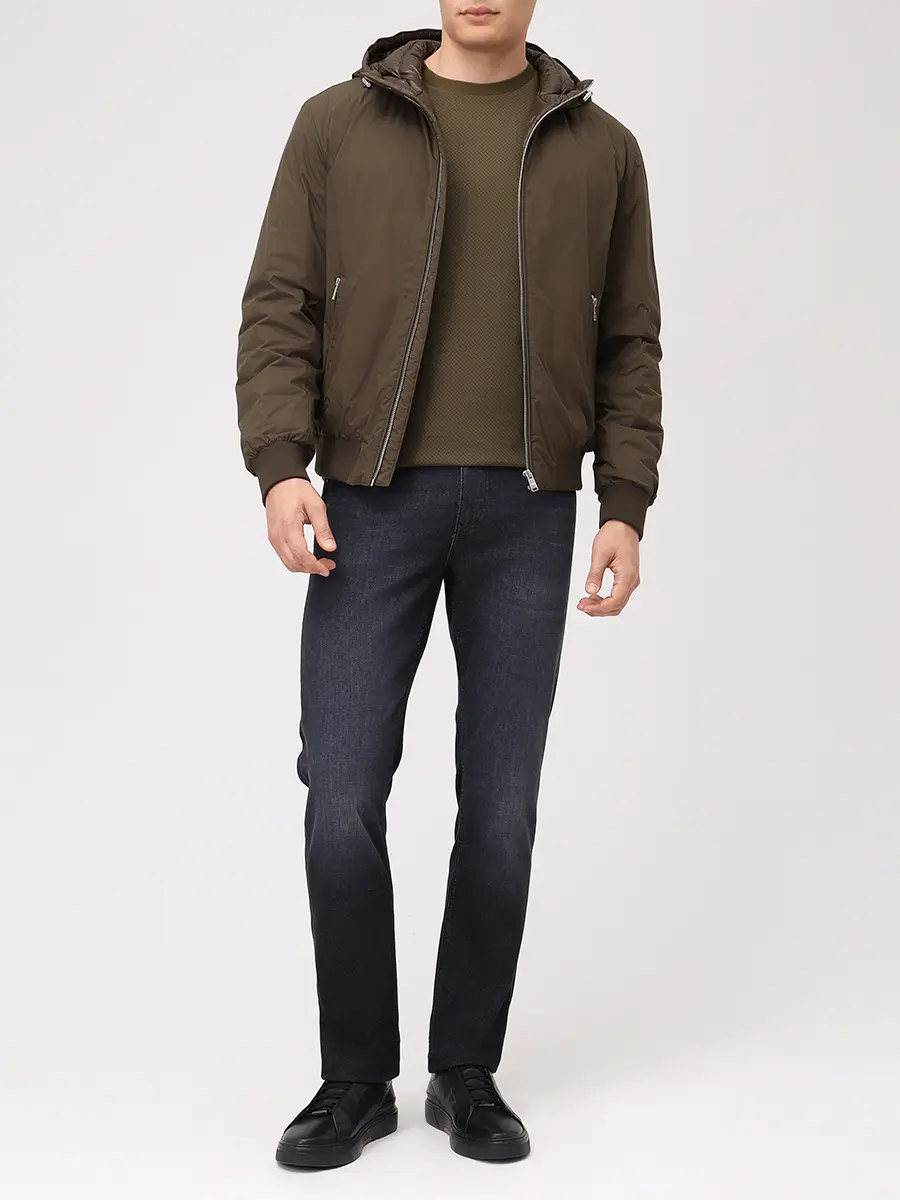 Джинсы Slim Fit хлопковые BOSS 50550954/002 Серый  Фото 2