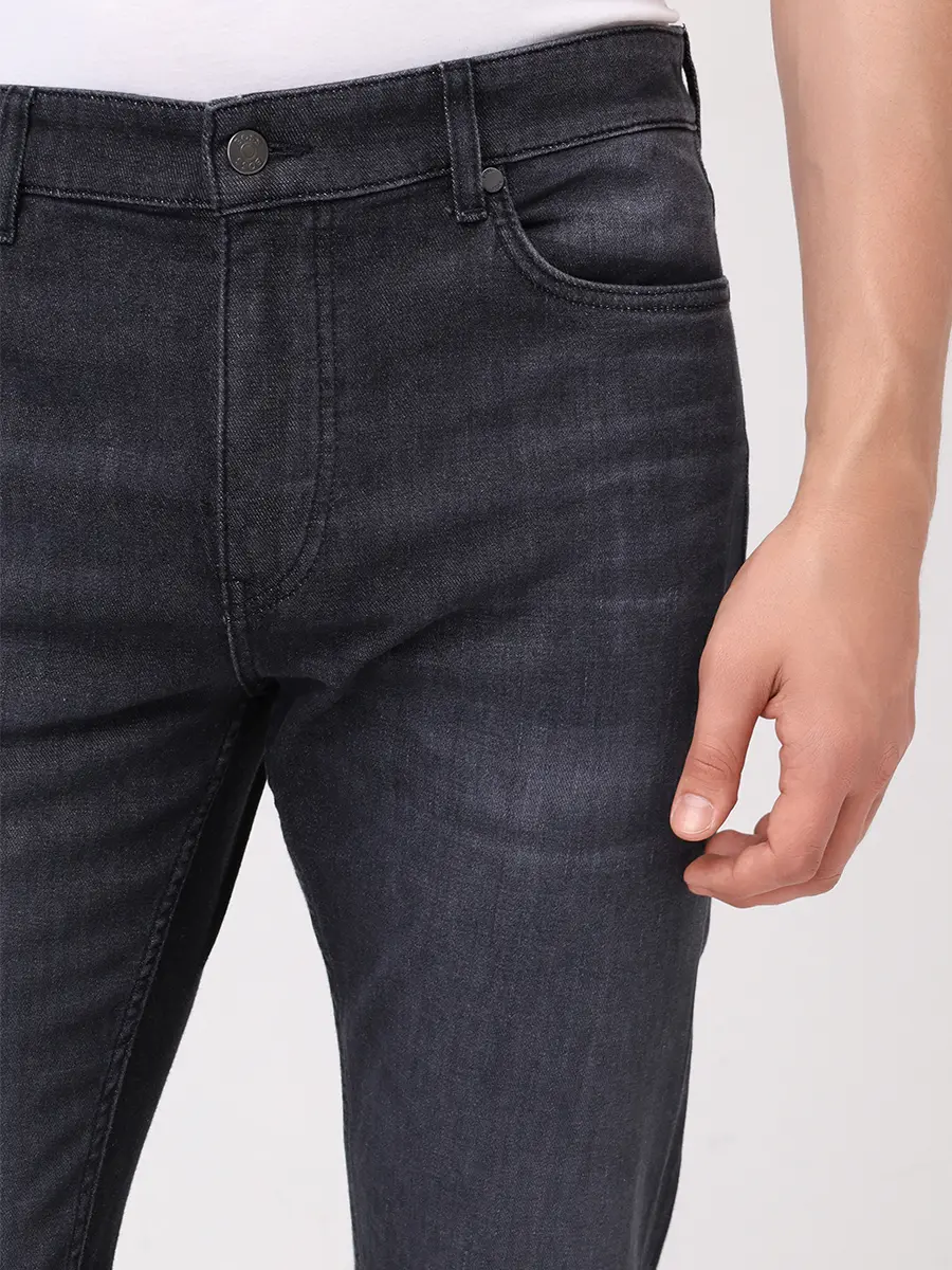 Джинсы Slim Fit хлопковые BOSS 50550954/002 Серый  Фото 5