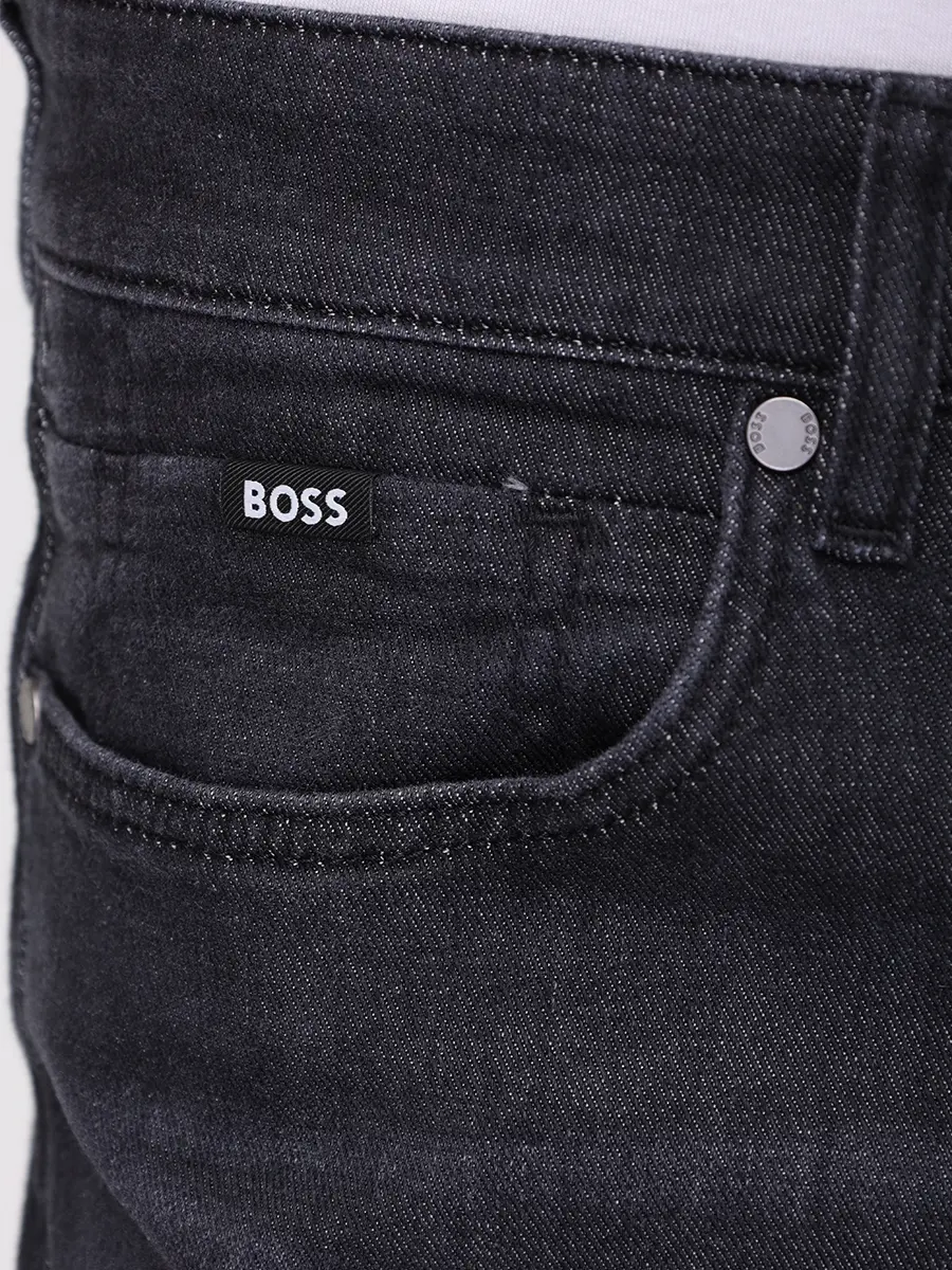 Джинсы Slim Fit хлопковые BOSS 50550954/002 Серый  Фото 6