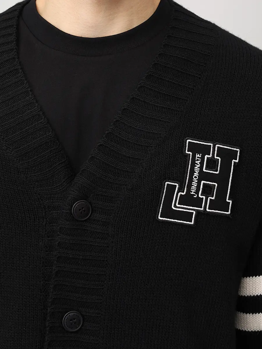 Кардиган вязаный HINNOMINATE HMABM01448 Черный  Фото 5