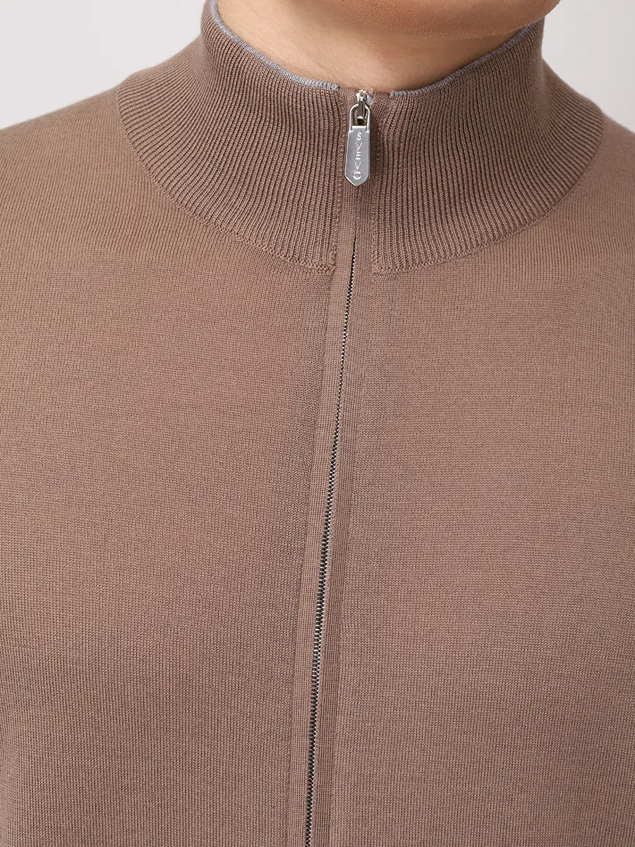 Кардиган шерстяной SVEVO 0918/9 SA25 1889 Бежевый  Фото 5