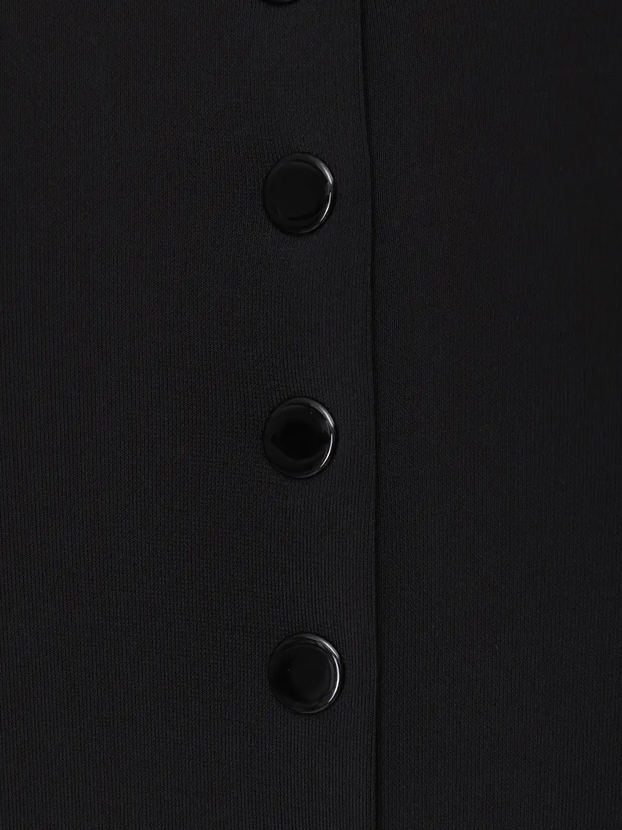 Платье из вискозы ALBERTA FERRETTI A040866240555 Черный  Фото 6