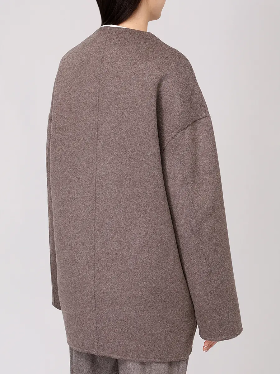 Полупальто шерстяное Dunne LOULOU DE SAISON DUNNE Коричневый  Фото 3