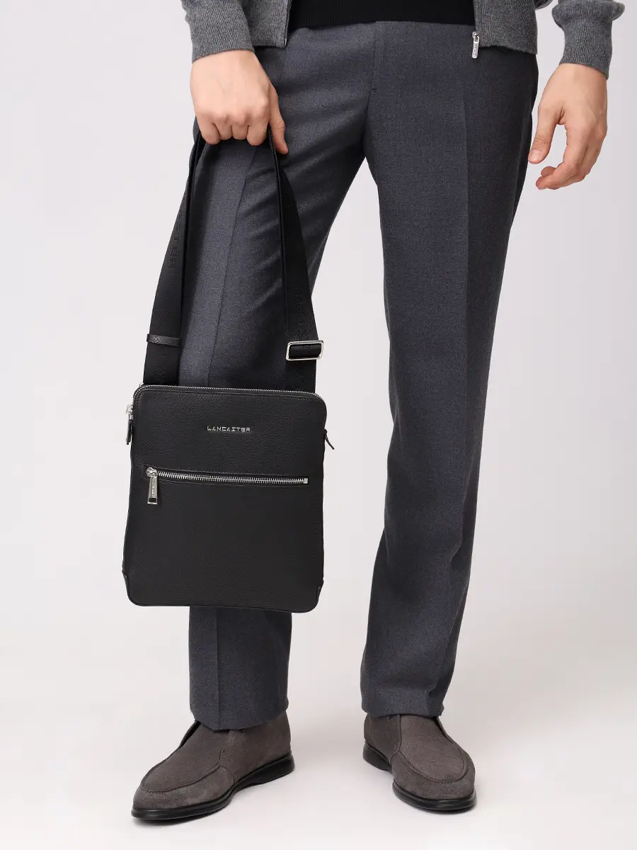 Сумка кожаная LANCASTER 370-33-NOIR Черный  Фото 2