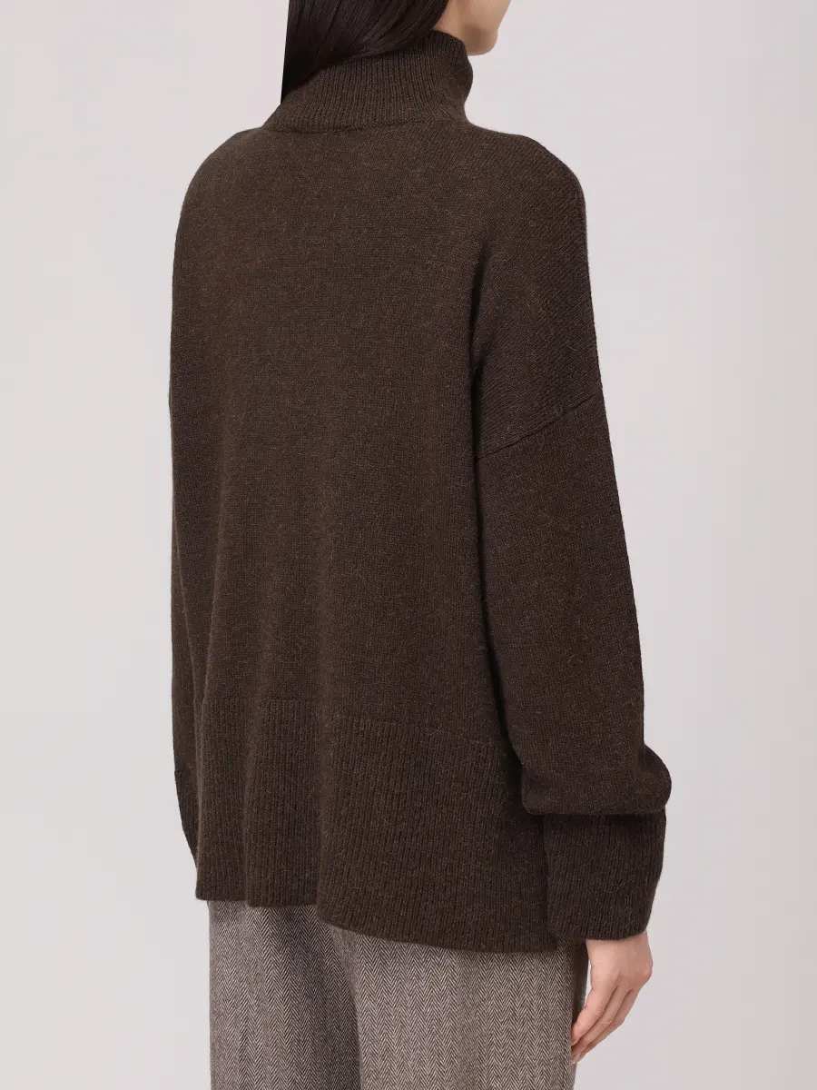 Свитер из шерсти альпака ANTONELLI FIRENZE 41609P-01654-20230 Коричневый  Фото 3