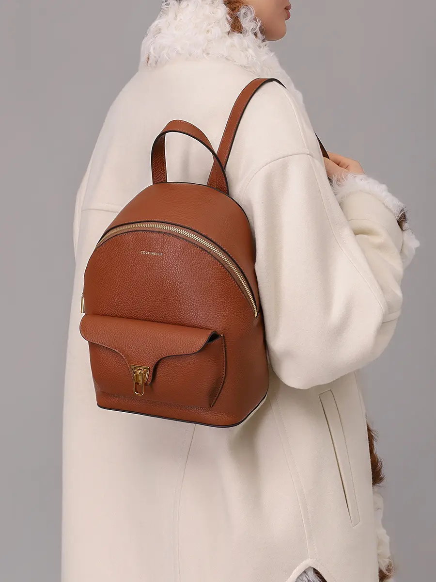 Рюкзак кожаный Beat Generation COCCINELLE E1 TFK 14 01 01/W11 Коричневый  Фото 2