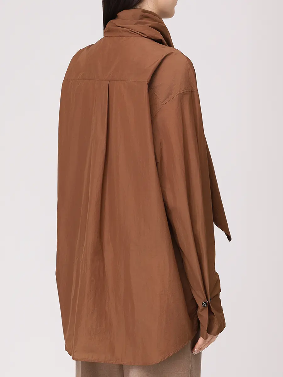 

Блуза однотонная, Коричневый, A020766300518