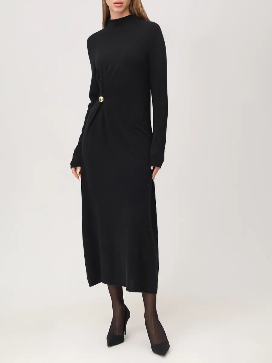 Платье шерстяное LOULOU DE SAISON LUCERO Черный  Фото 2