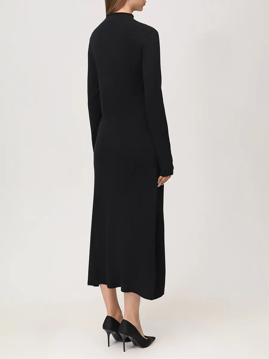 Платье шерстяное LOULOU DE SAISON LUCERO Черный  Фото 3