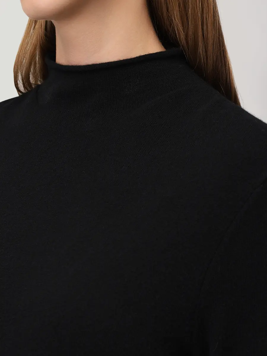 Платье шерстяное LOULOU DE SAISON LUCERO Черный  Фото 5