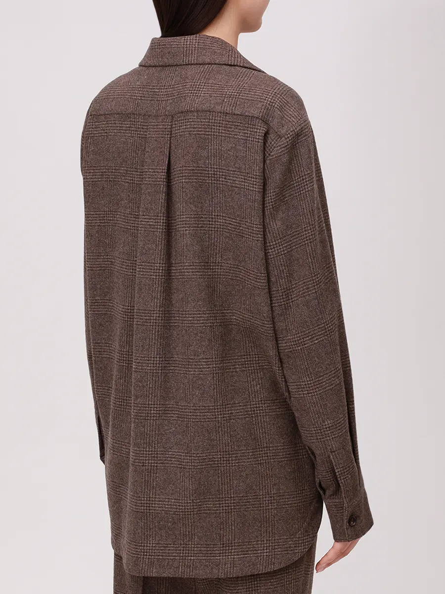 Рубашка шерстяная KITON D50429K0550G02000 Коричневый  Фото 3