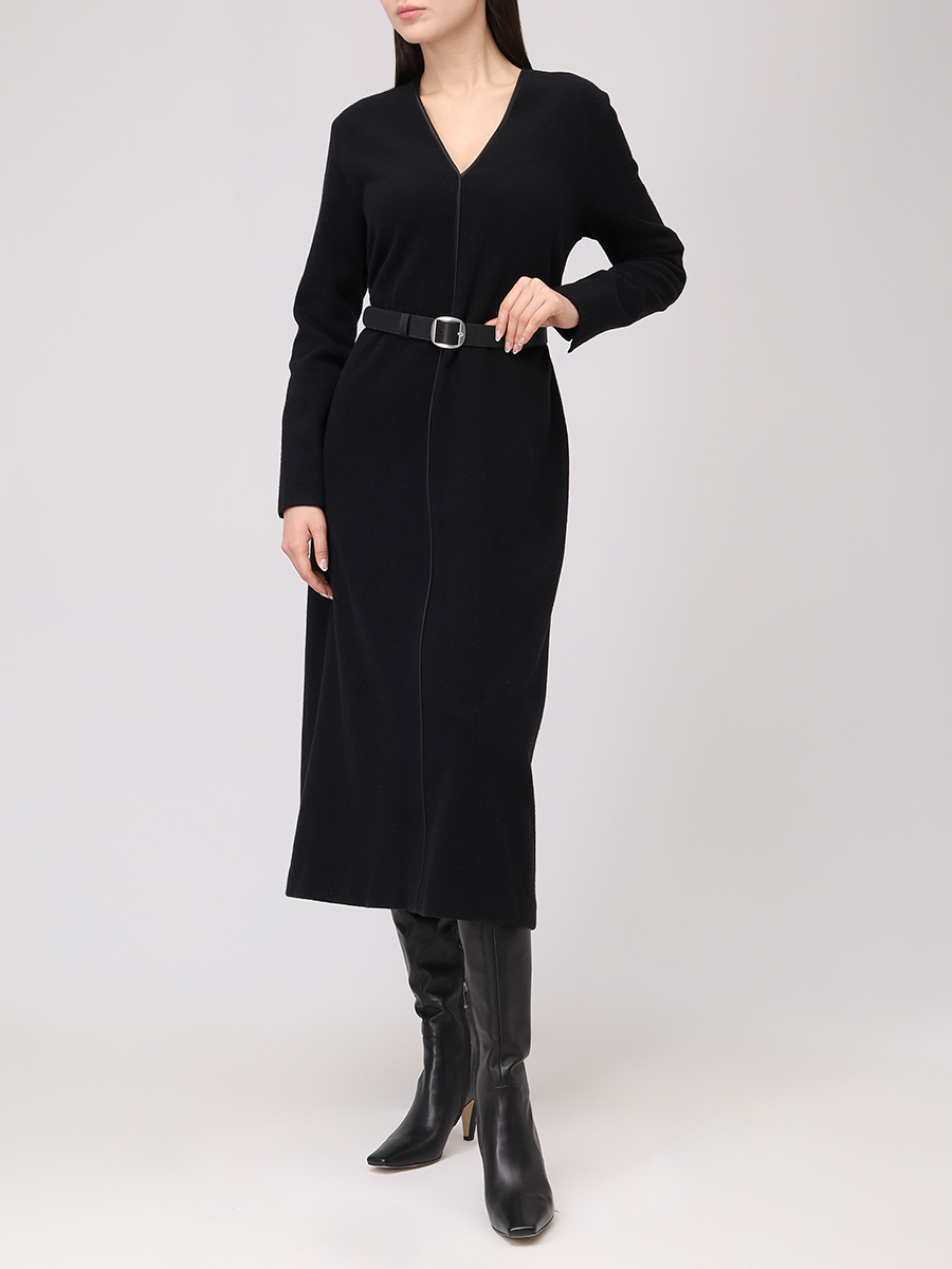 

Платье шерстяное, Черный, P6486-898C-999