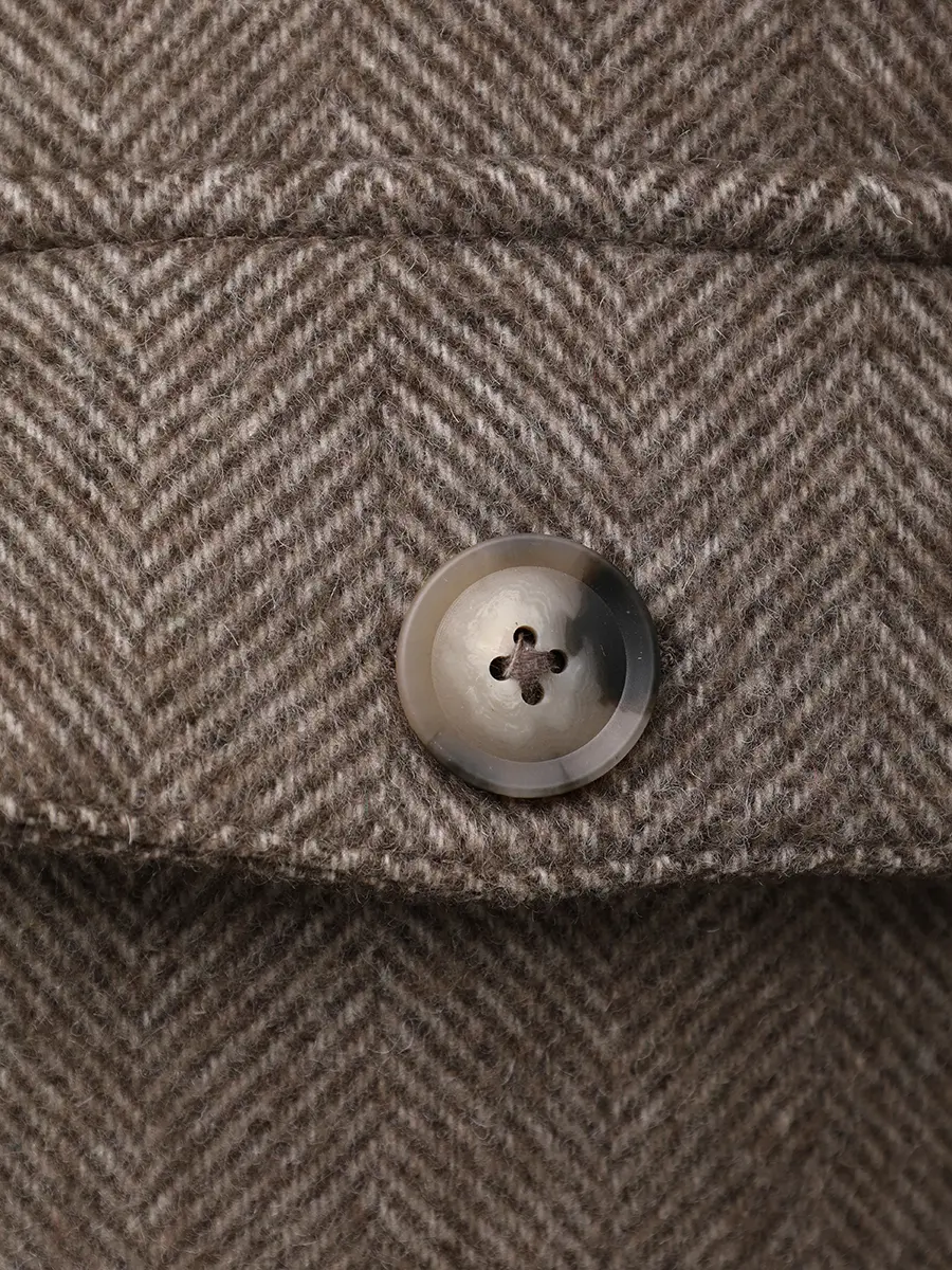 Рубашка Relaxed Fit из шерсти и лиоцелла BOSS 50551691/245 Коричневый  Фото 6