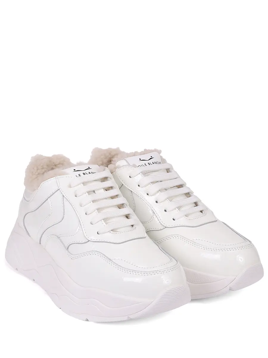 Кроссовки кожаные на меху VOILE BLANCHE 001 2019643 01 0N01 Белый  Фото 2