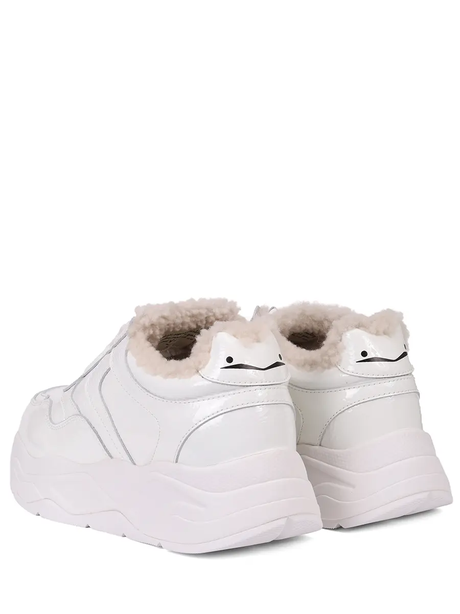 Кроссовки кожаные на меху VOILE BLANCHE 001 2019643 01 0N01 Белый  Фото 4