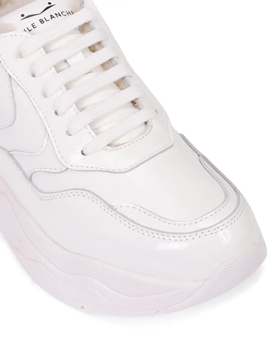 Кроссовки кожаные на меху VOILE BLANCHE 001 2019643 01 0N01 Белый  Фото 5