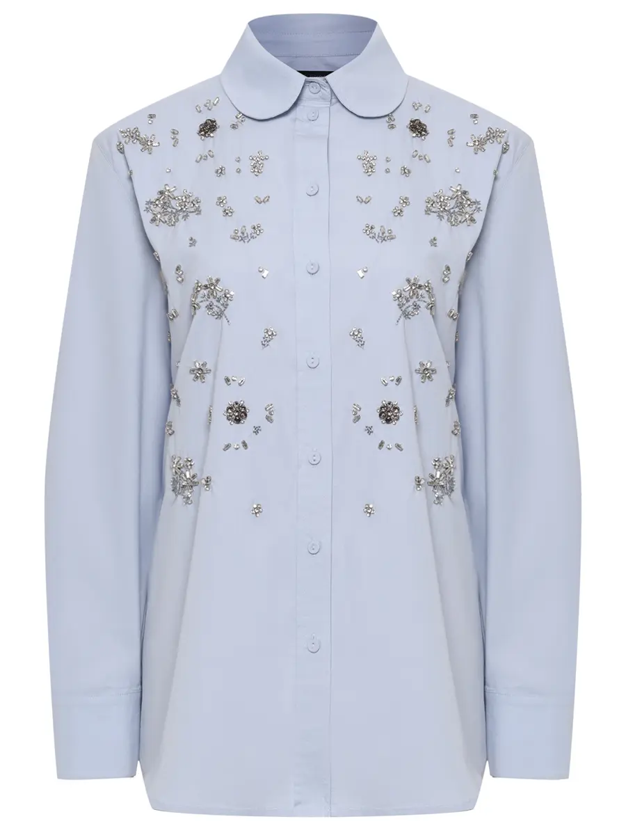 

Рубашка хлопковая, Голубой, 5143P009PT04