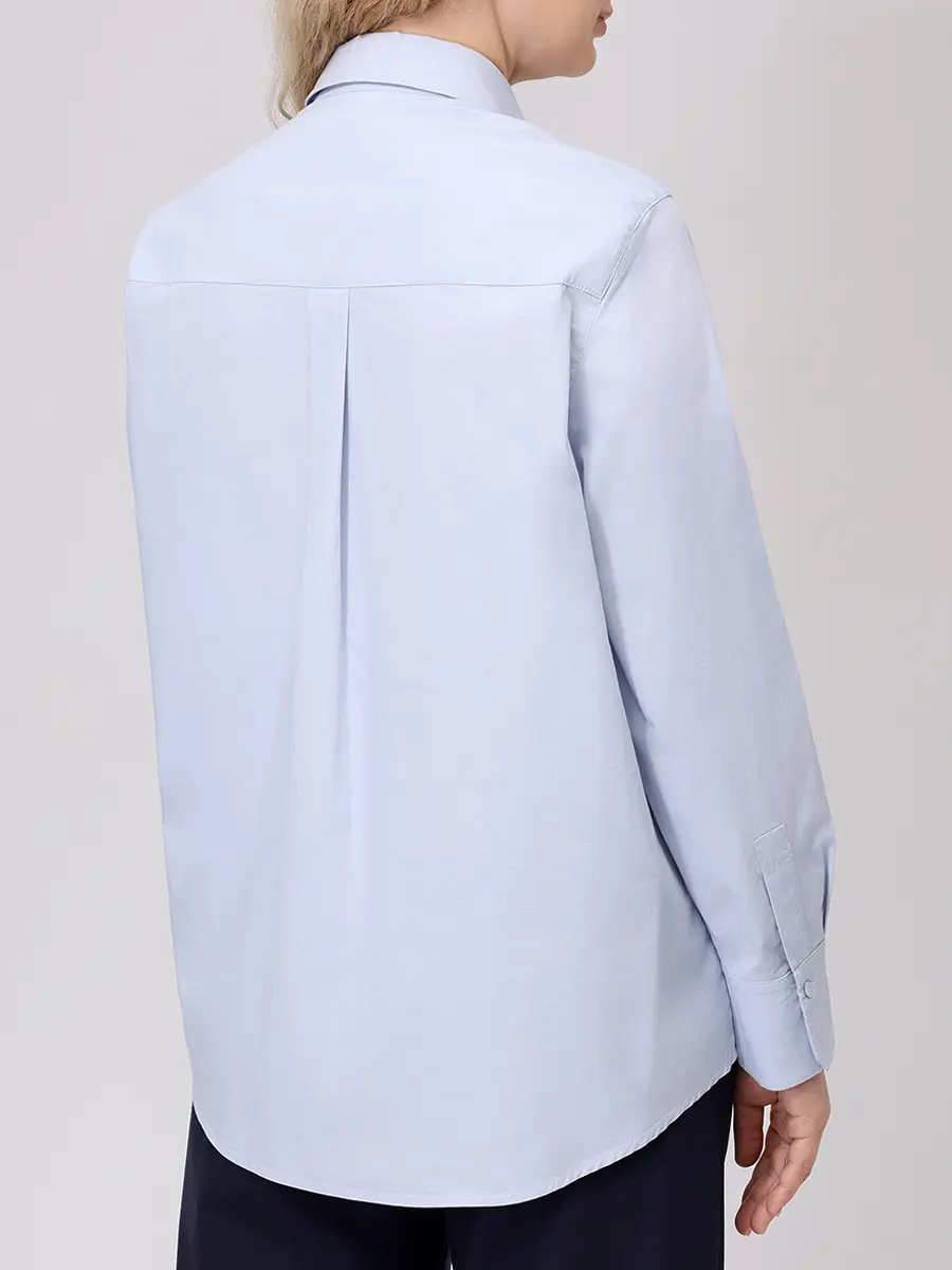 Рубашка хлопковая ELENA MIRO 5143P009PT04 Голубой  Фото 3