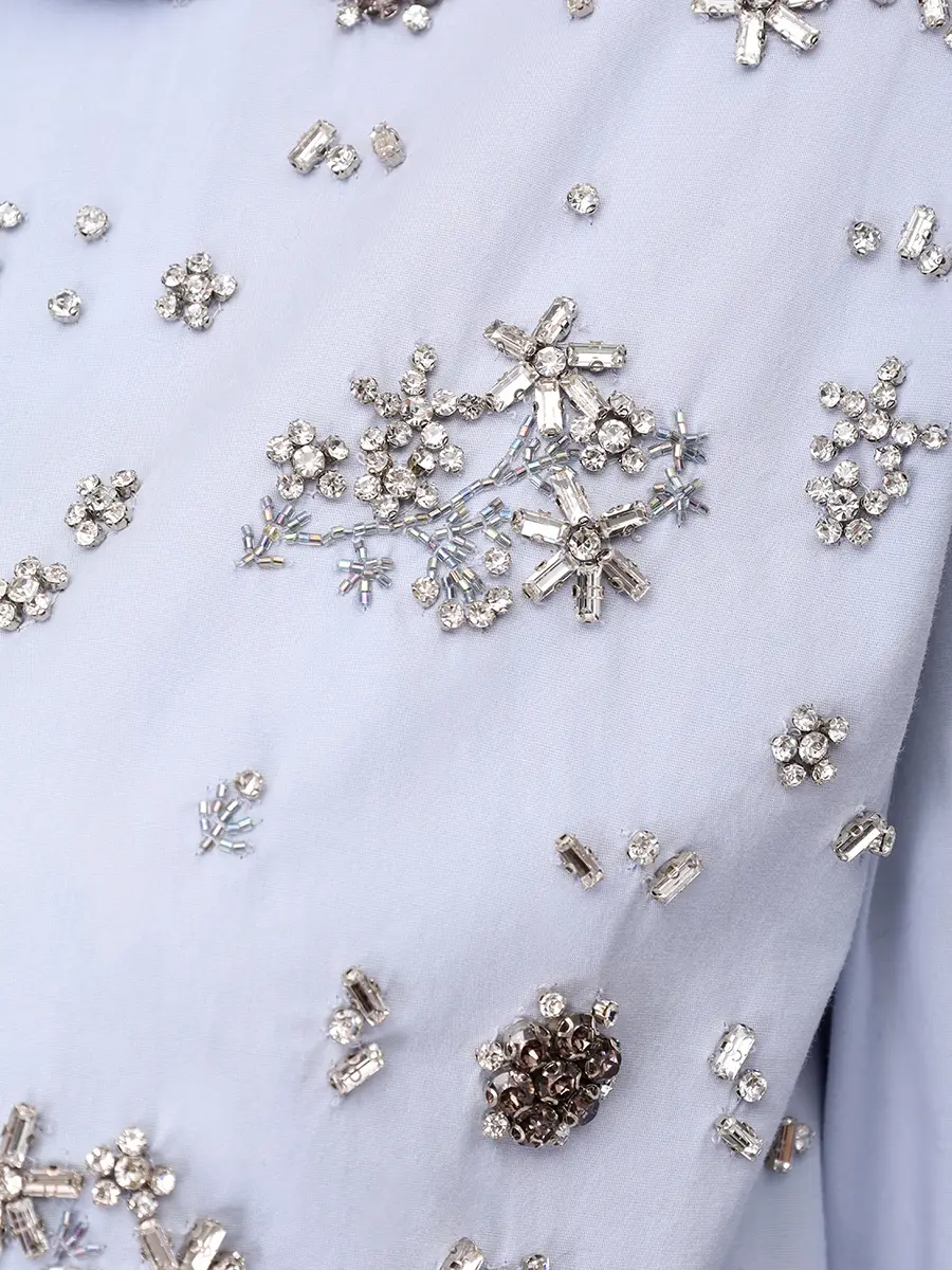 Рубашка хлопковая ELENA MIRO 5143P009PT04 Голубой  Фото 6